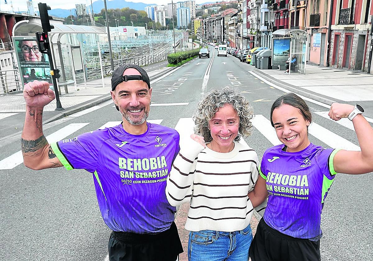 La familia Bermúdez Sayans no se perderá la Behobia de este año, que será especial por el debut de la joven Kenia.