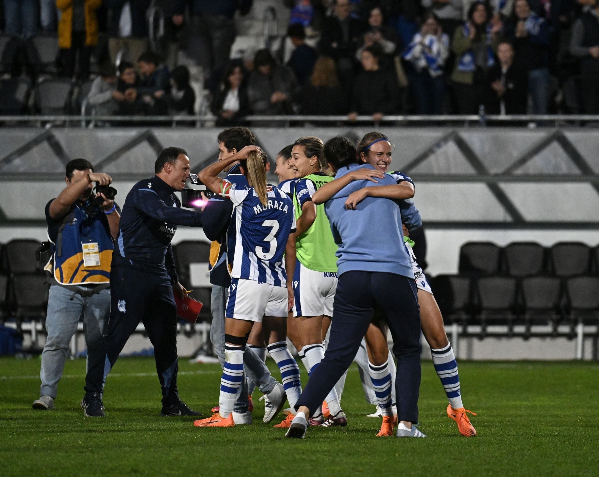 La celebración de la victoria ante el Barça, en imágenes
