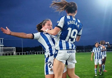 Así han celebrado las jugadoras de la Real el triunfo ante el Barcelona