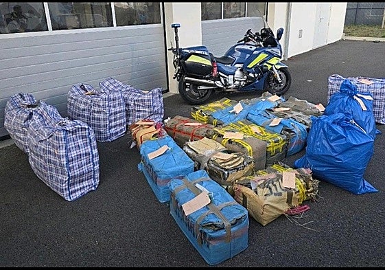 La droga incautada por la policia francesa.