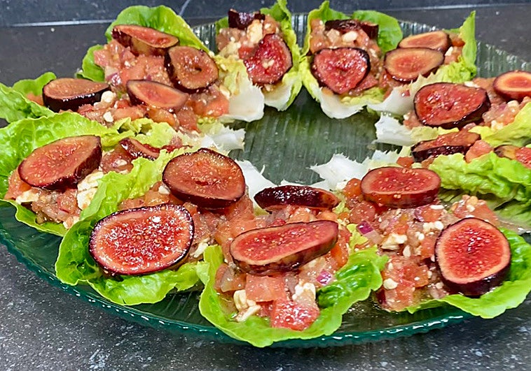 Receta de tacos de lechuga e higos