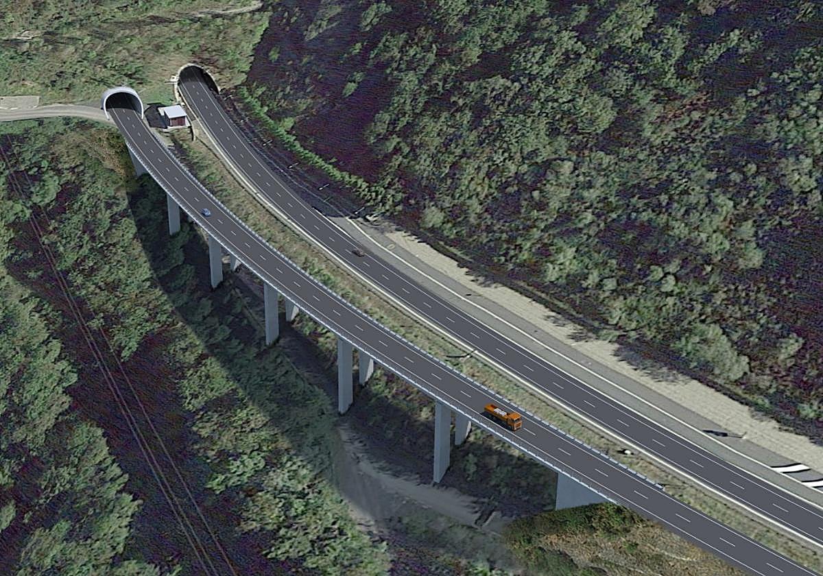 Proyecto de la obra que se realizará entre los nuevos túneles.