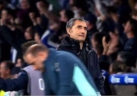 Valverde, molesto tras el gol de Gorrotxategi