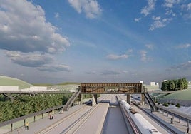 Representación de cómo será la terminal de Astigarraga tras concluir las obras de construcción