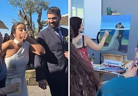 Pintura en directo, la tendencia de moda en las bodas vascas