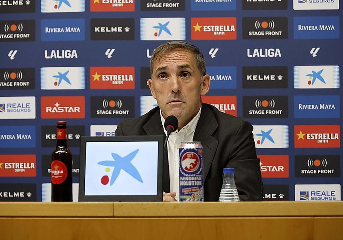 Fran Garagarza, en una comparecencia en el Espanyol.