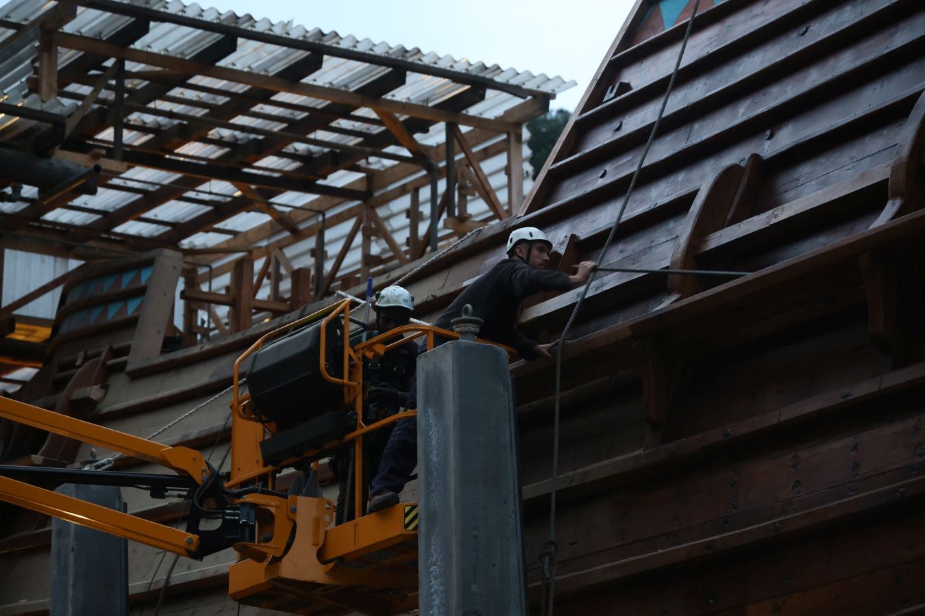 La nao San Juan se prepara para su botadura