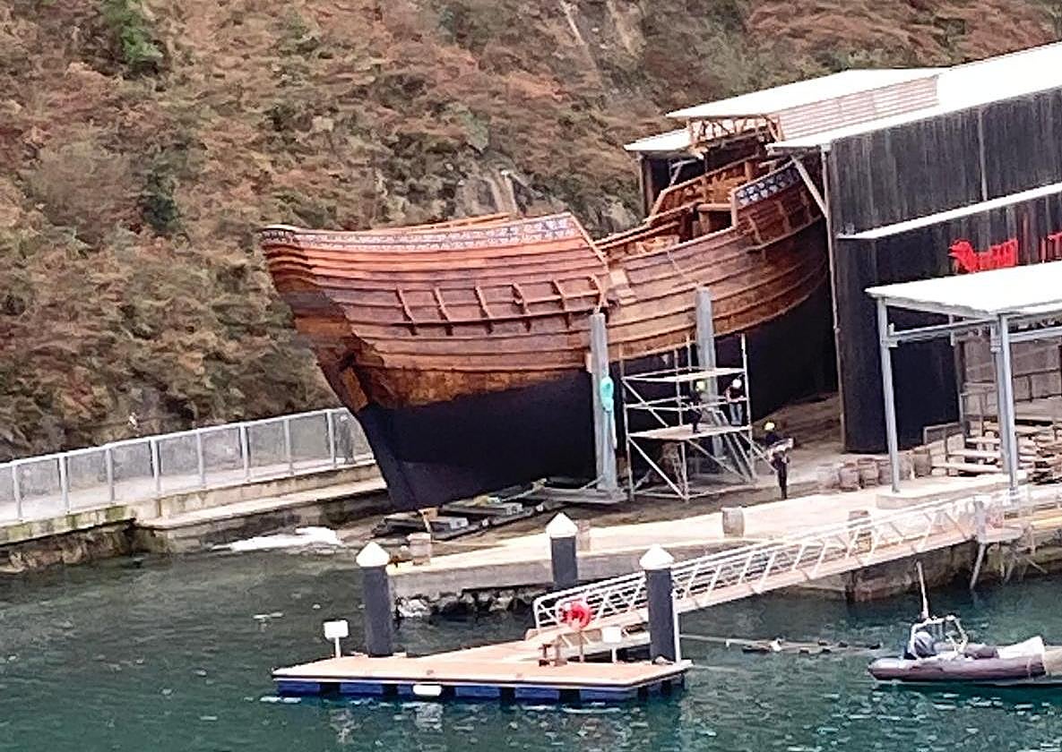 La nao San Juan se prepara para su botadura