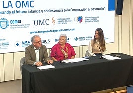Tomás Cobo, Carmen Solórzano y Sonia Aguado, en la presentación de este miércoles.