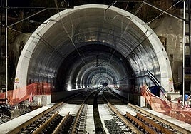 Imagen del estado del túnel de Gaintxurizketa este miércoles.