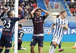 Lander Olaetxea se lamenta tras una ocasión del EIbar en el anterior duelo en Ipurua, que terminó en tablas ante el Leganés.