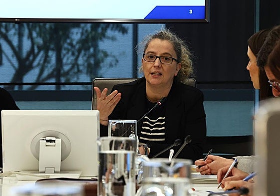 La diputada de Hacienda y Finanzas, Itziar Agirre, ha comparecido este jueves en las Juntas de Gipuzkoa para presentar a los grupos junteros los Presupuestos de 2026.