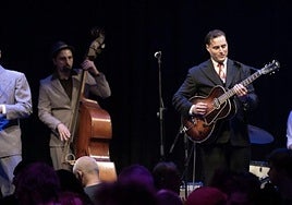 The Groovy Four durante una actuación en el festival Cocoa Blues.