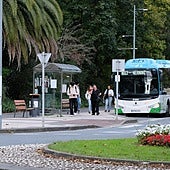 Parada de autobús en Astigarraga.
