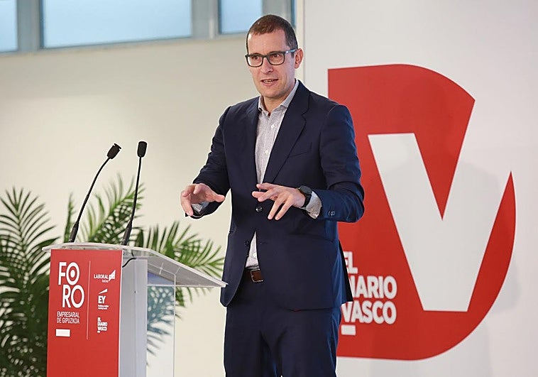 Horacio Morell, presidente de IBM en España, durante su intervención en el XIX Foro Empresarial de Gipuzkoa, organizado por El Diario Vasco, Laboral Kutxa y EY.