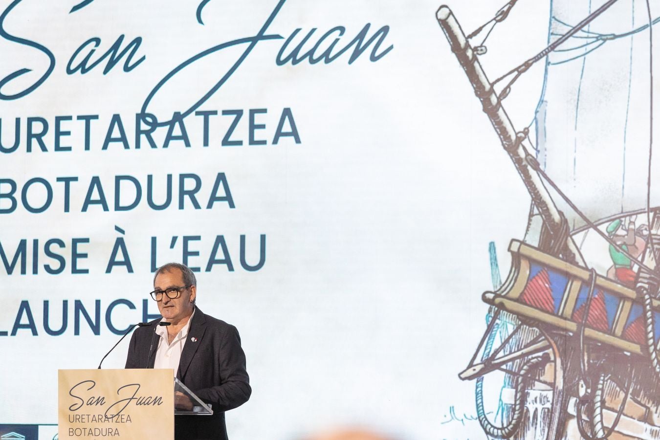 Amplia representación institucional en la botadura de la nao San Juan