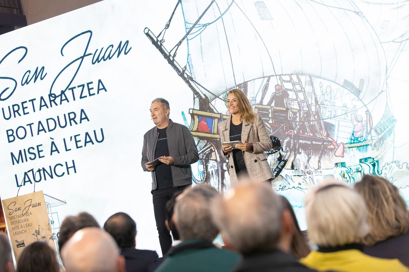 Amplia representación institucional en la botadura de la nao San Juan