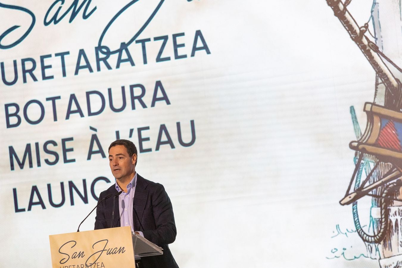 Amplia representación institucional en la botadura de la nao San Juan