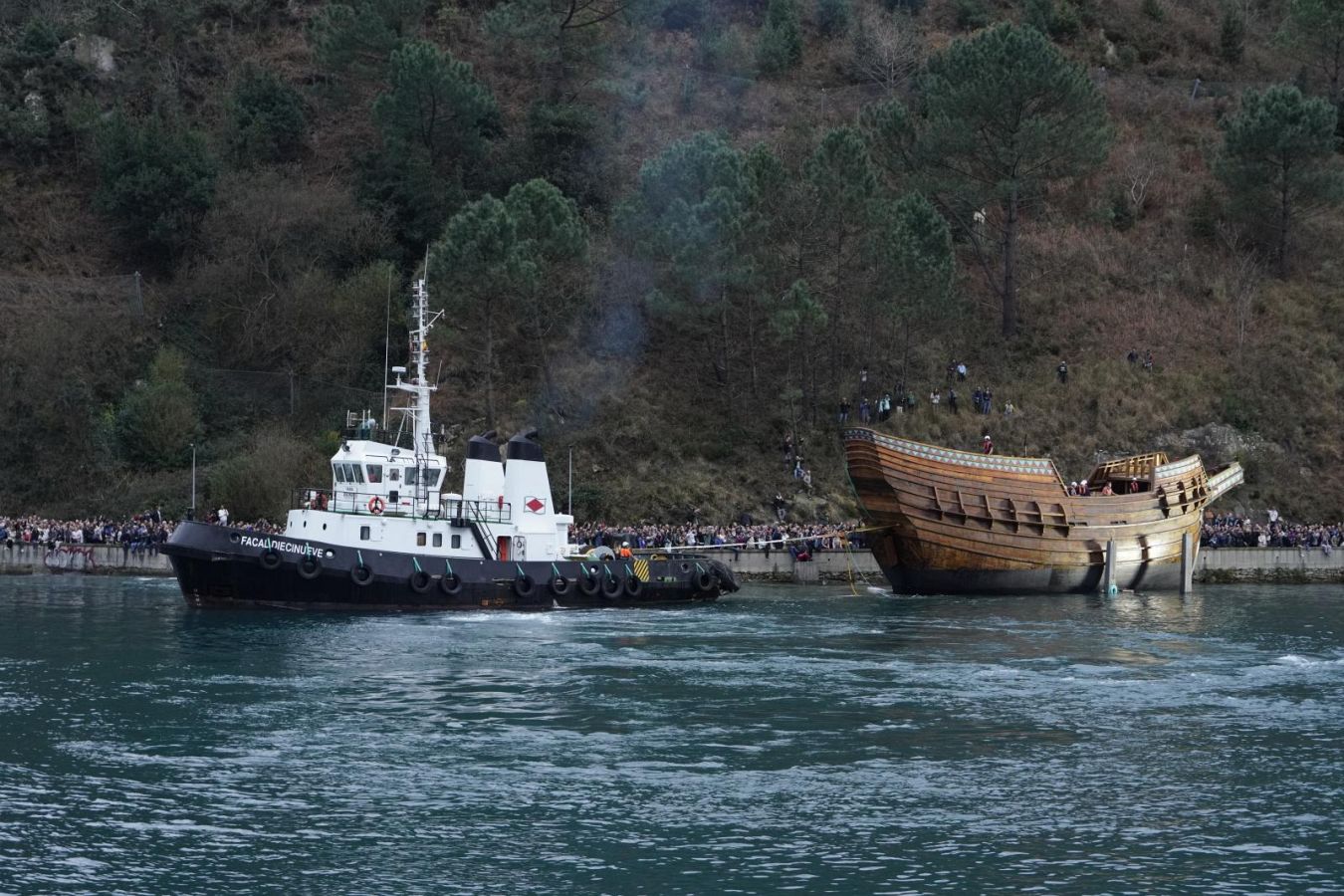 La botadura de la nao San Juan, en imágenes