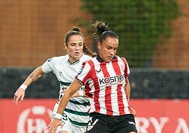Sara Martín persigue a Nevado, en Lezama.