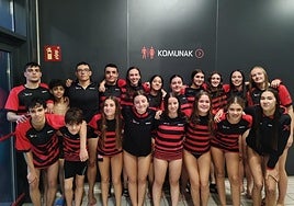 La primera jornada de la liga infantil junior, celebrada en las piscinas del polideportivo de Oñati.