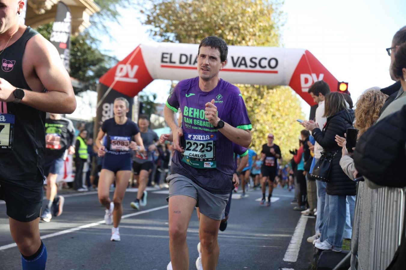 Las imágenes del Alto de Miracruz, punto clave en la Behobia - San Sebastián