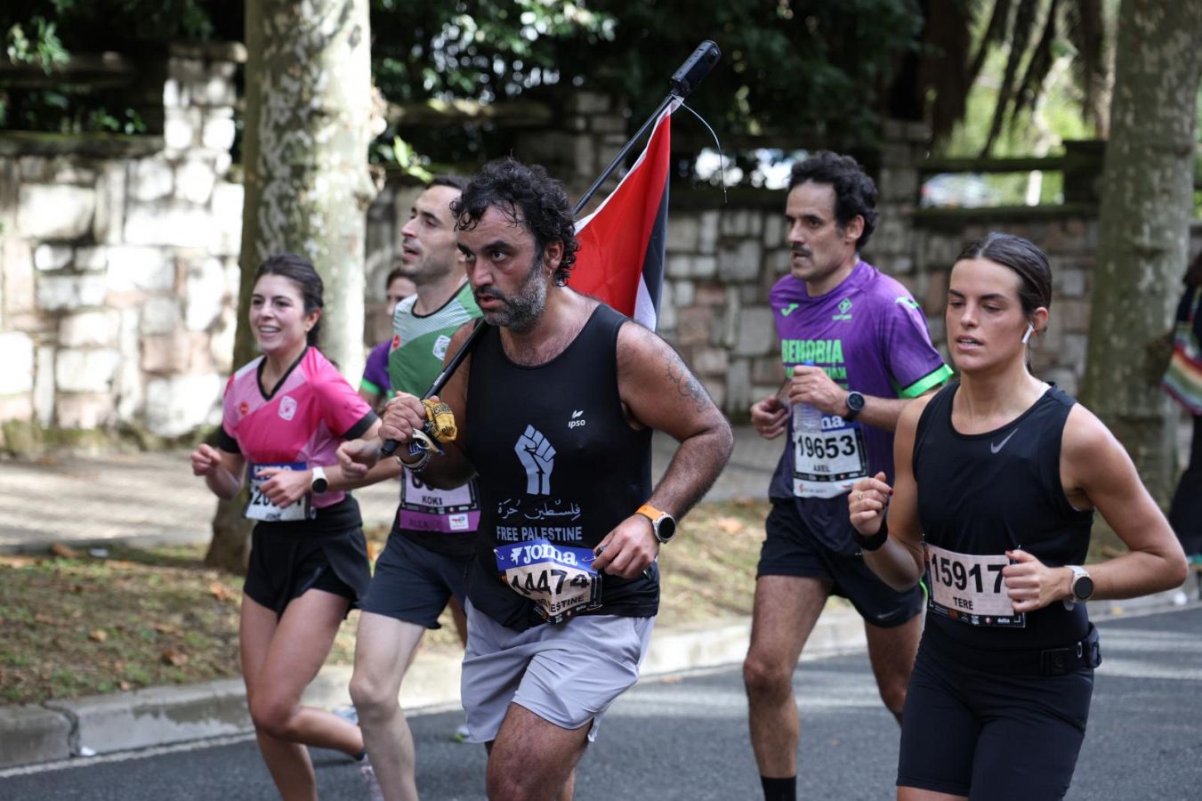 Las imágenes del Alto de Miracruz, punto clave en la Behobia - San Sebastián