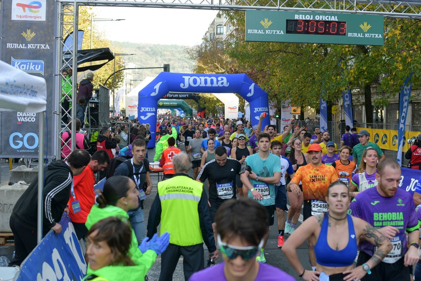 Las imágenes de la llegada a meta en el Boulevard de San Sebastián
