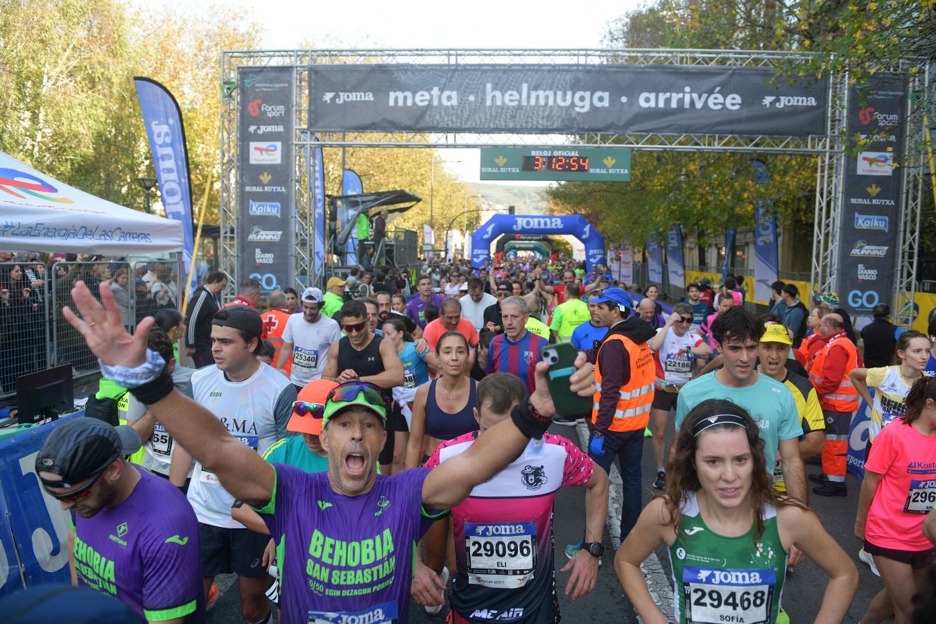 Las imágenes de la llegada a meta en el Boulevard de San Sebastián
