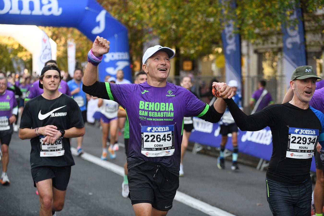 Las imágenes de la llegada a meta en el Boulevard de San Sebastián