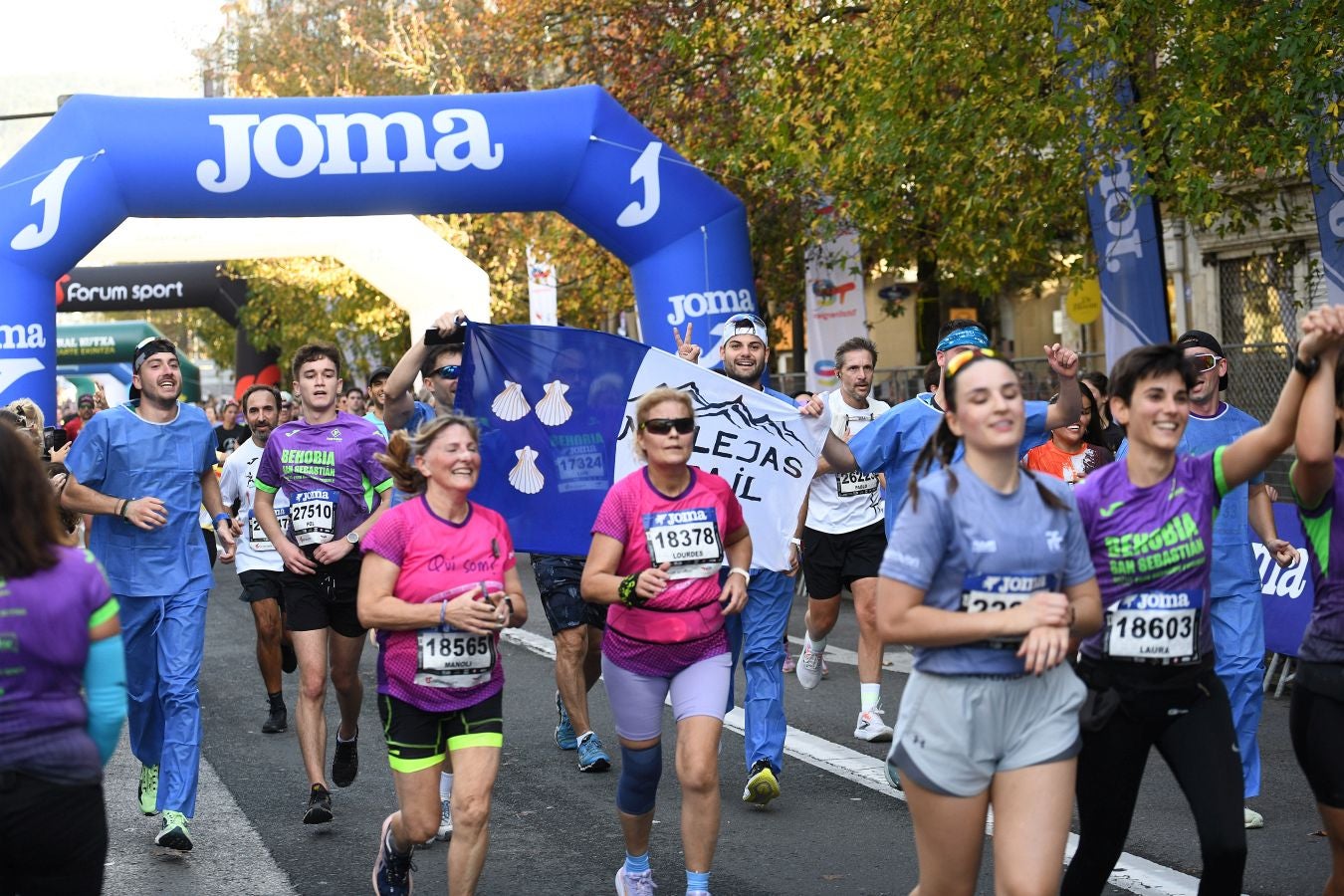 Las imágenes de la llegada a meta en el Boulevard de San Sebastián