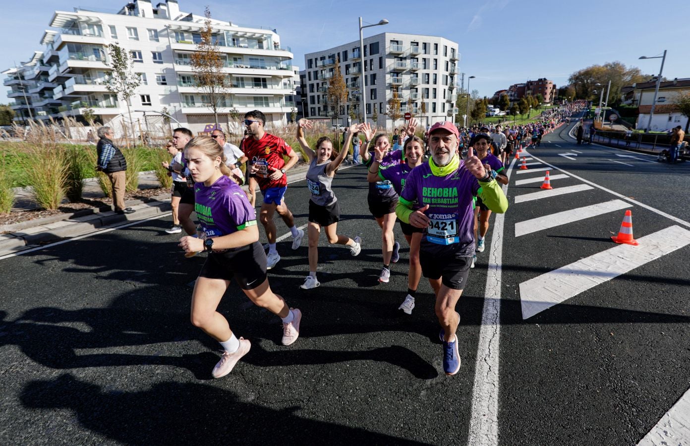 El paso de los corredores por Irun, en imágenes