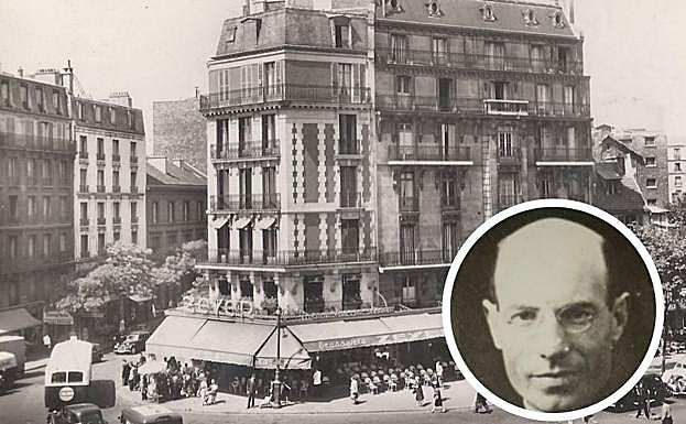 Vista general del barrio Plaisance en los años 30 y fotografía del sacerdote asesinado.