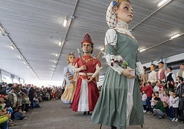 Concentración de gigantes celebrada este año en Elgoibar.