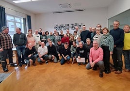 Imagen de los homenajeados durante el acto.