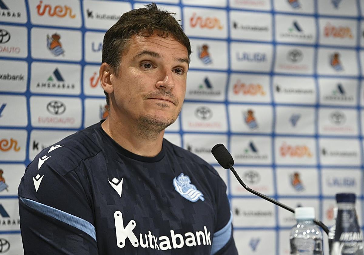 Jon Ansotegi, en una comparecencia en Zubieta.