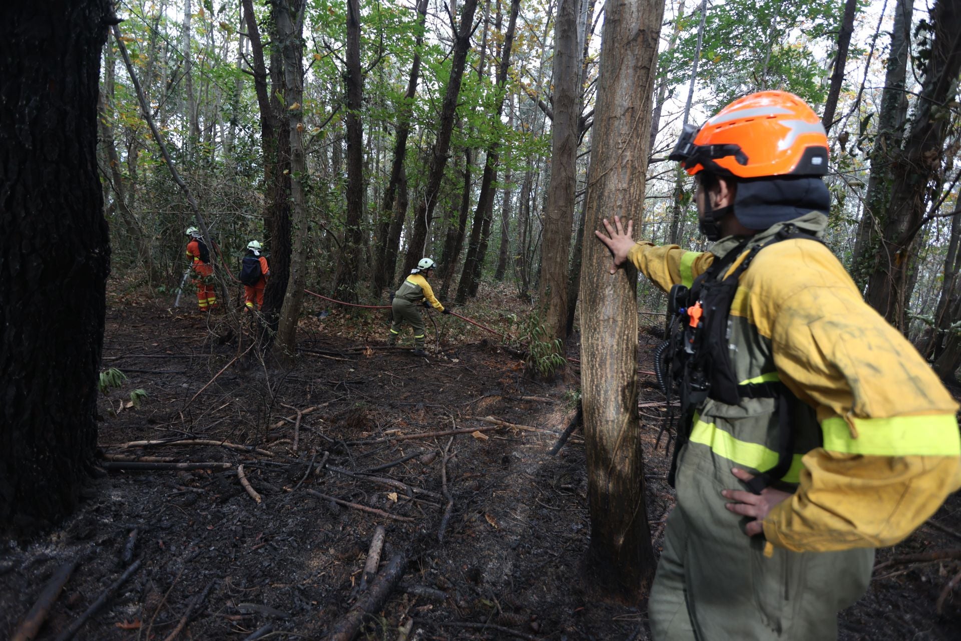Incendio en el faro de Higuer