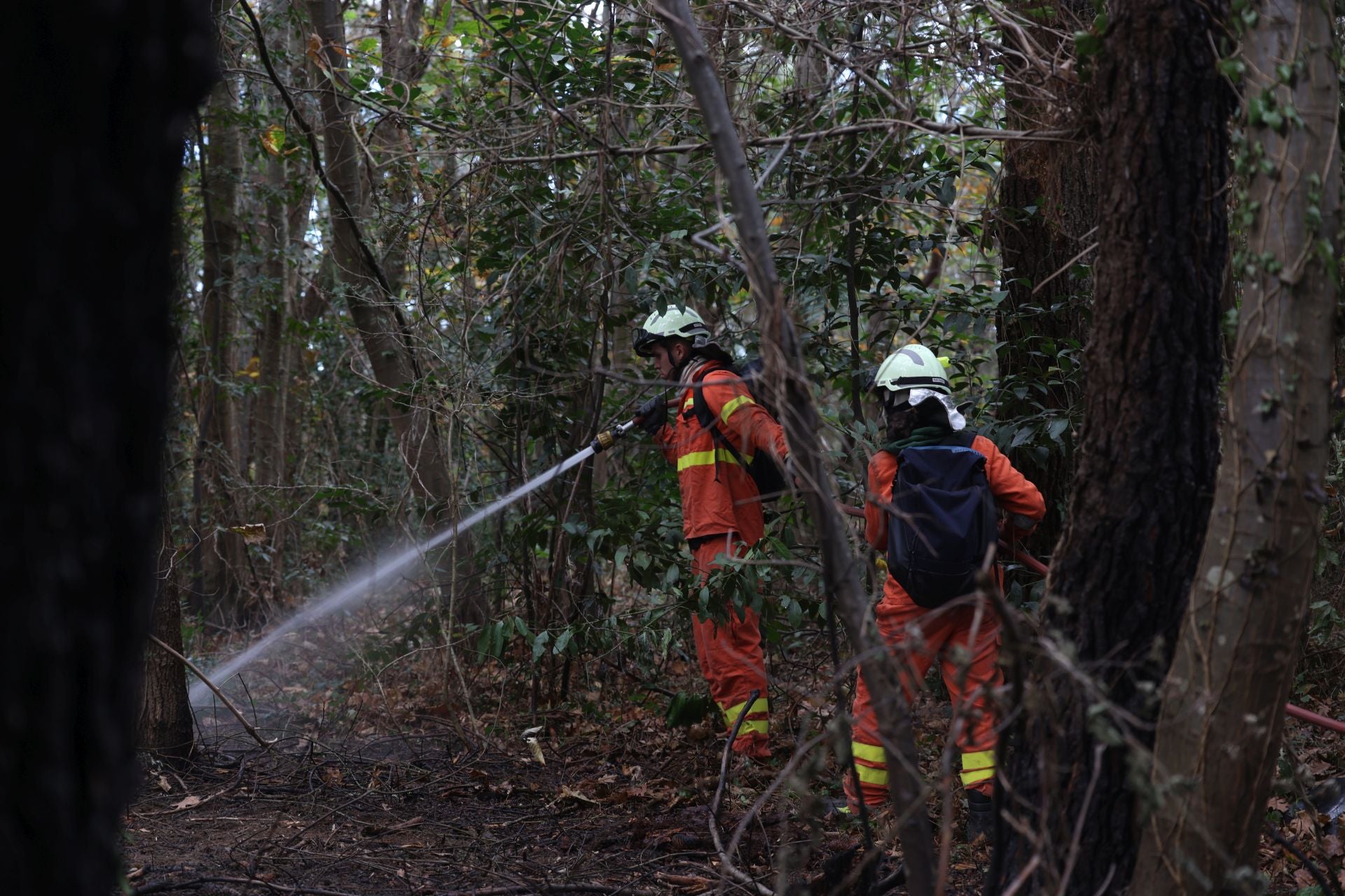 Incendio en el faro de Higuer