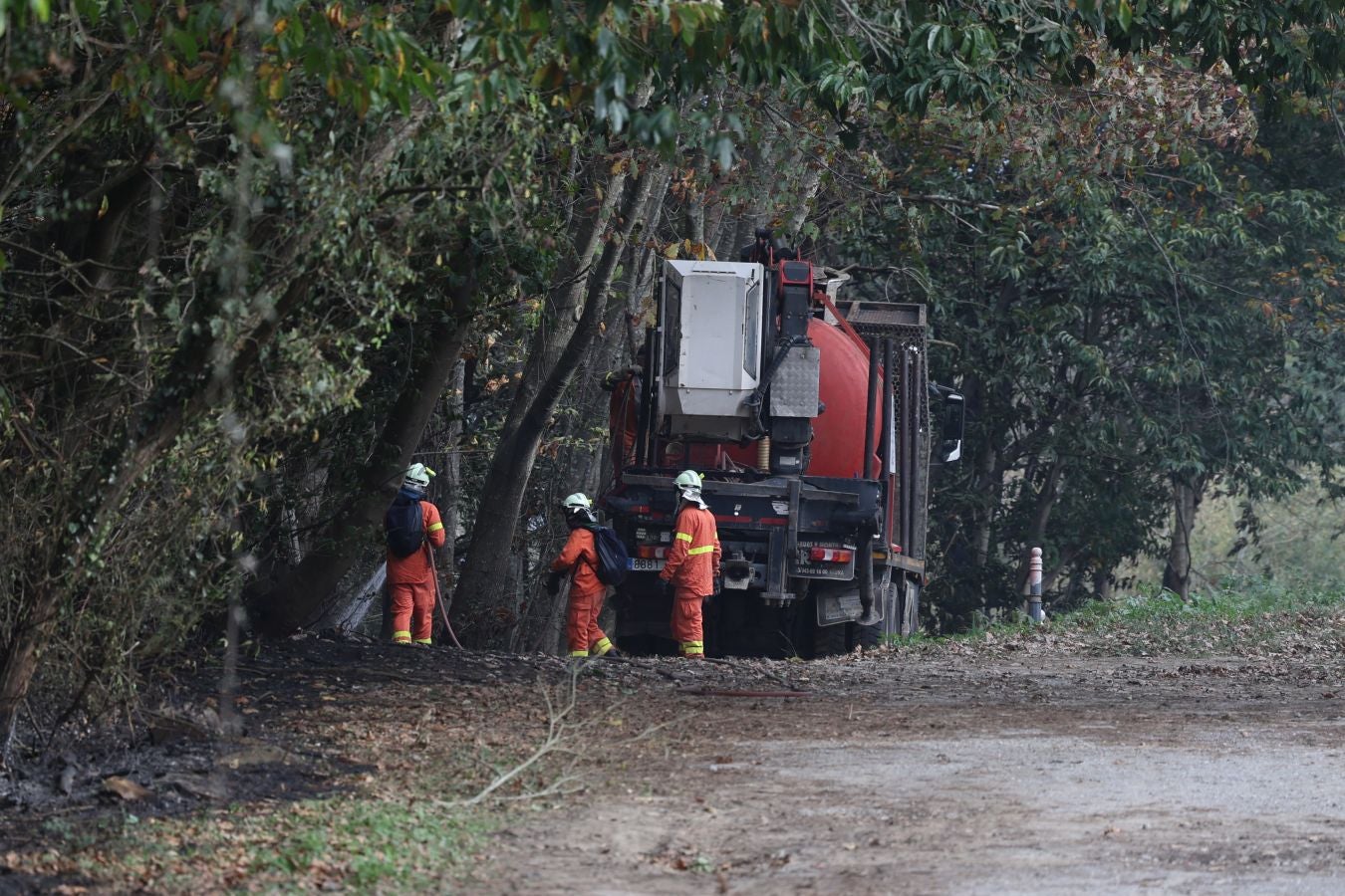 Incendio en el faro de Higuer
