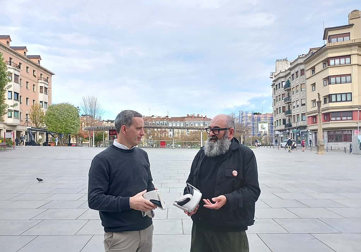 El delegado Josu Iguiñiz y José Luis Roncero, de Moviltik, han presentado la iniciativa.