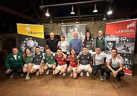 Los representantes de la Euskal Selekzioa en el Mundial de frontball.