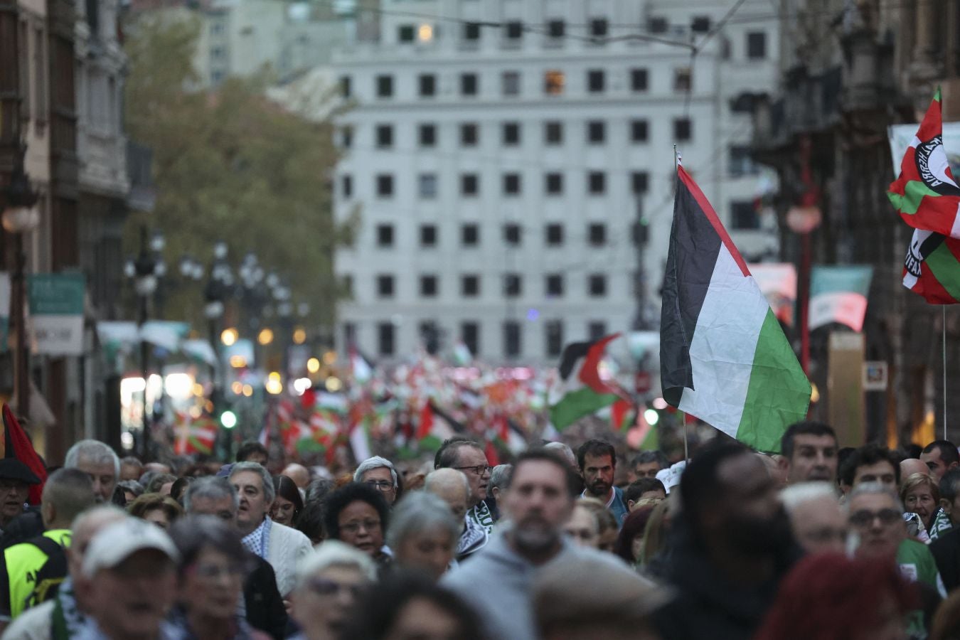 Las imágenes de las manifestaciones de Bilbao