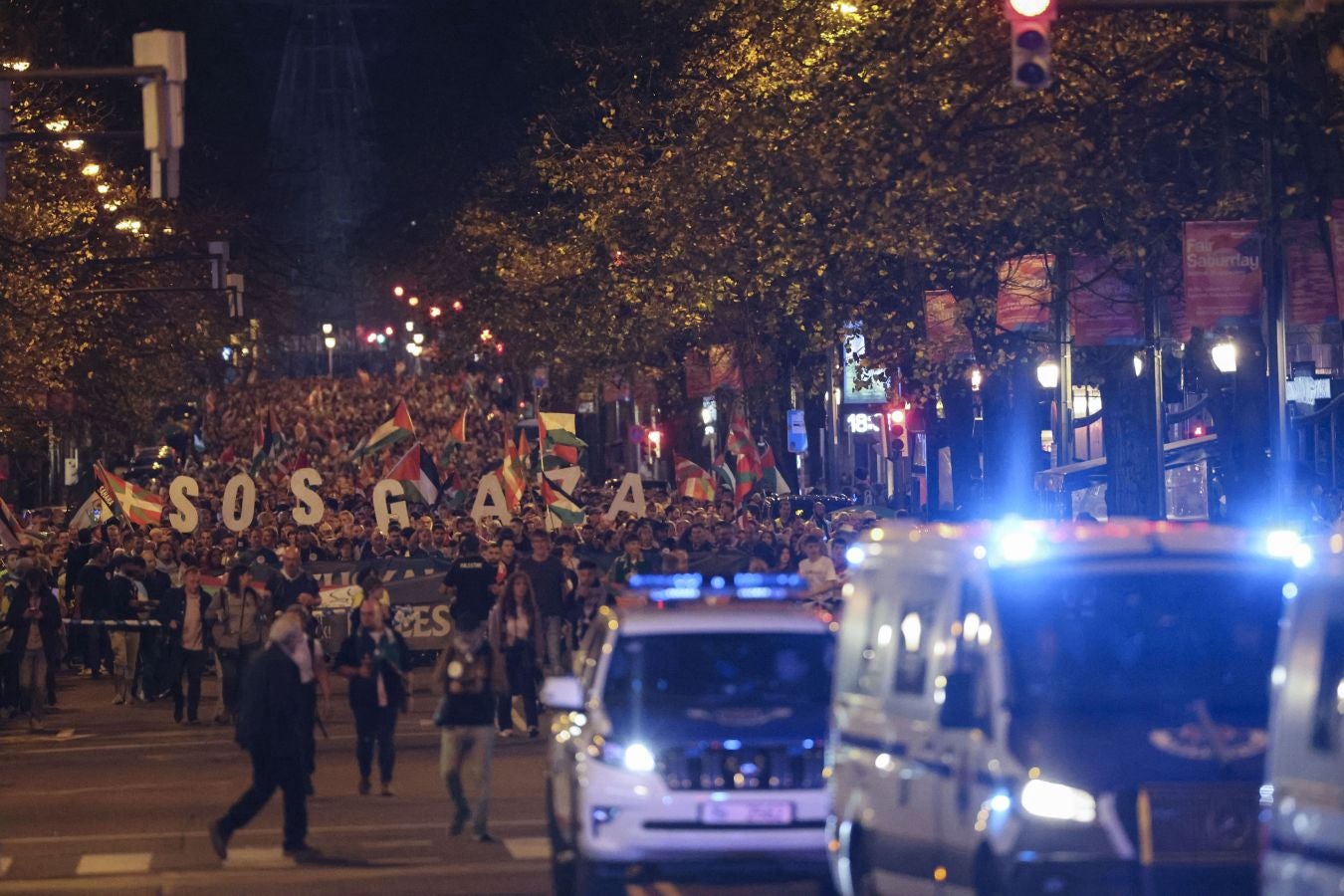 Las imágenes de las manifestaciones de Bilbao