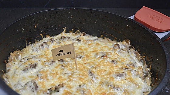 Receta de cazuela de solomillo gratinado