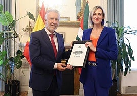 Ángel Víctor Torres y Maria Ubarretxena, el pasado 8 de octubre en Madrid.