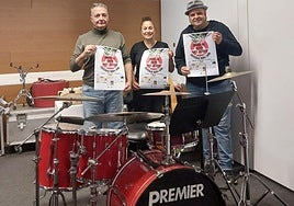 Mitxelena, Gartzia y Pirata en la presentación del concierto