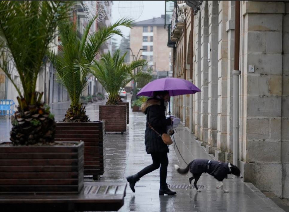 La nieve se suma a los chubascos por la masa de aire ártico en Gipuzkoa