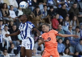 Imade, durante el encuentro contra el Barcelona.