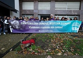 Trabajadoras de residencias se han movilizado esta semana con tres días de huelga.