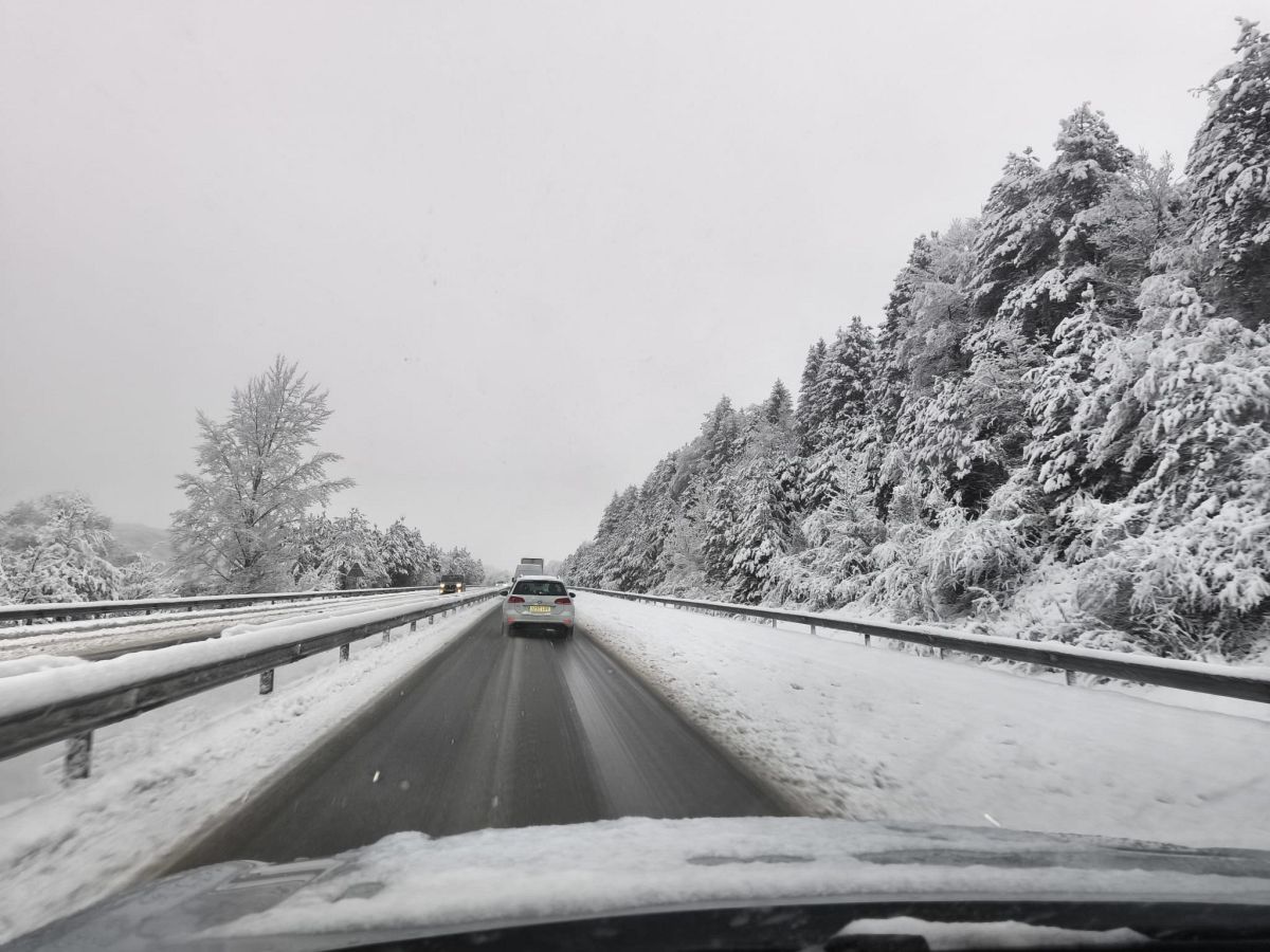 La llegada de la nieve a Gipuzkoa, en imágenes
